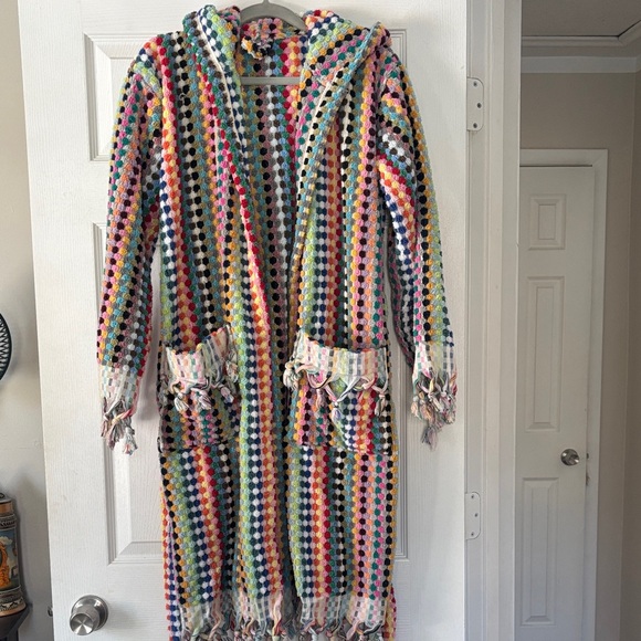 Multicolor Striped Hooded Robe - Picture 11 of 13